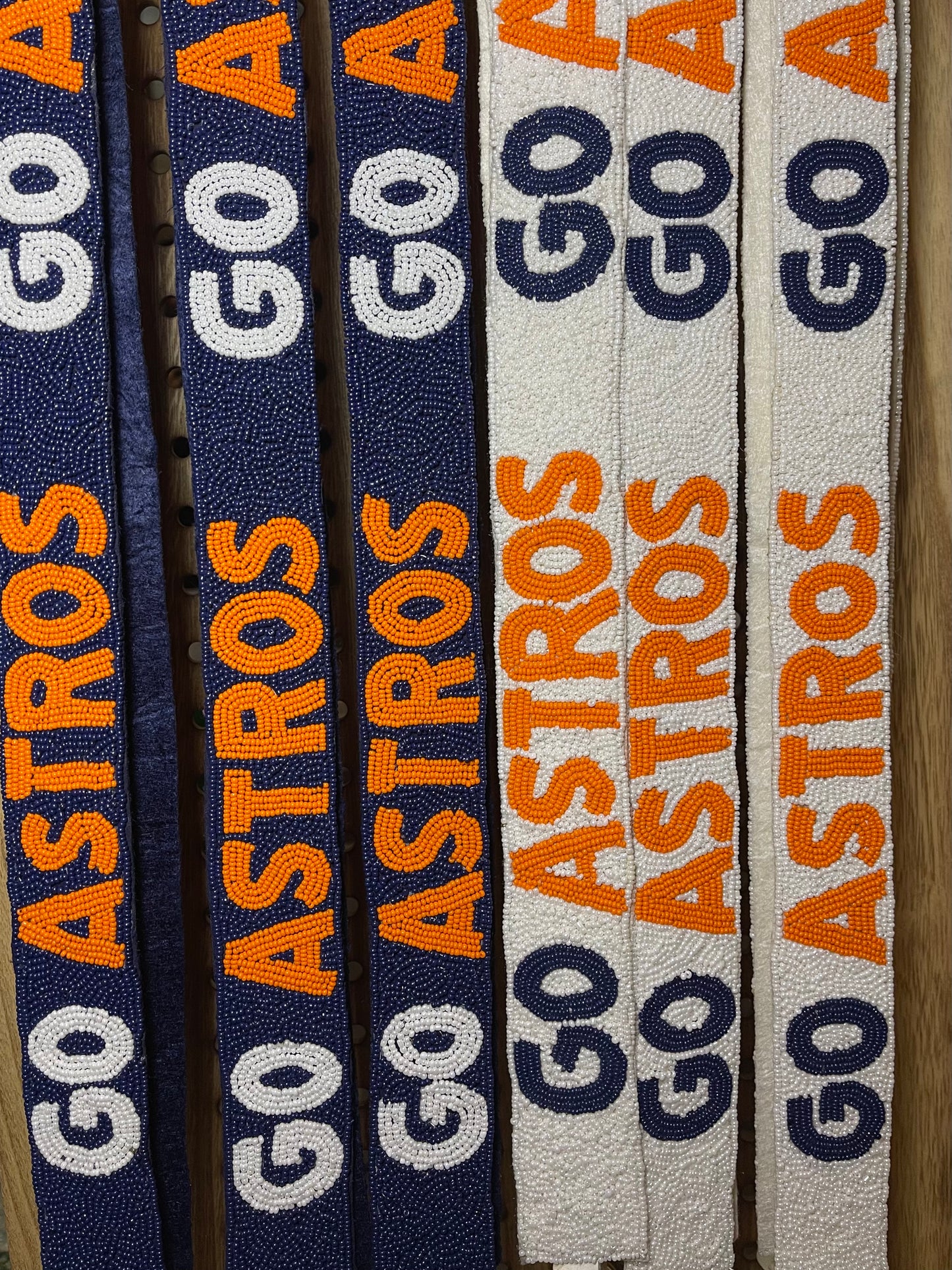 Go Astros Beaded Purse Strap