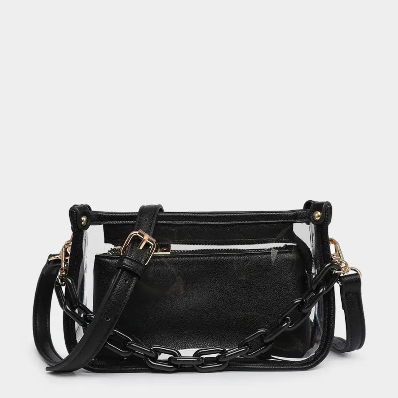 Clear Black Trim Bag