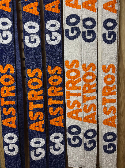 Go Astros Beaded Purse Strap