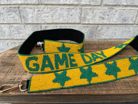 Green & Yellow Game Day Beaded Strap