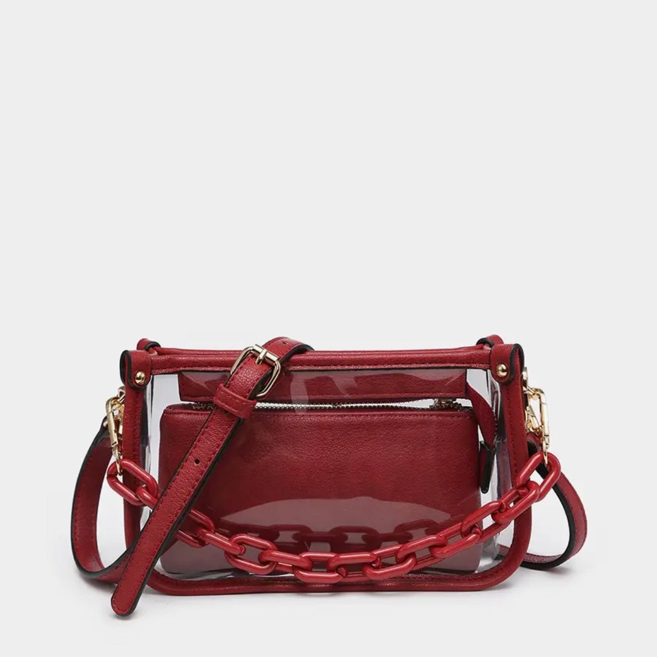 Clear Red Trim Bag