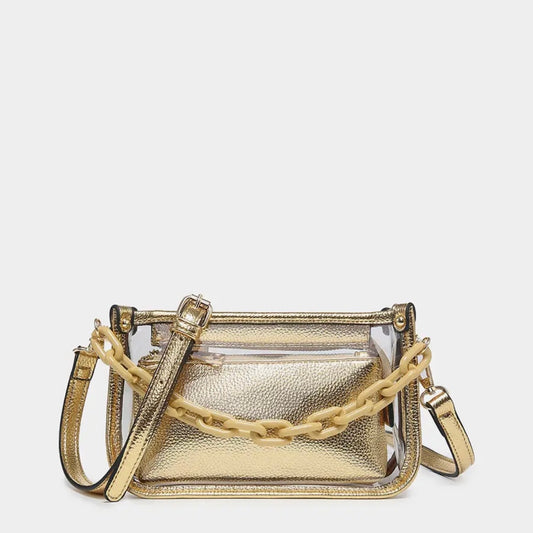 Clear Gold Trim Bag