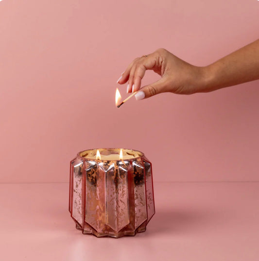 Sweet Grace 2 wick pink vessel candle