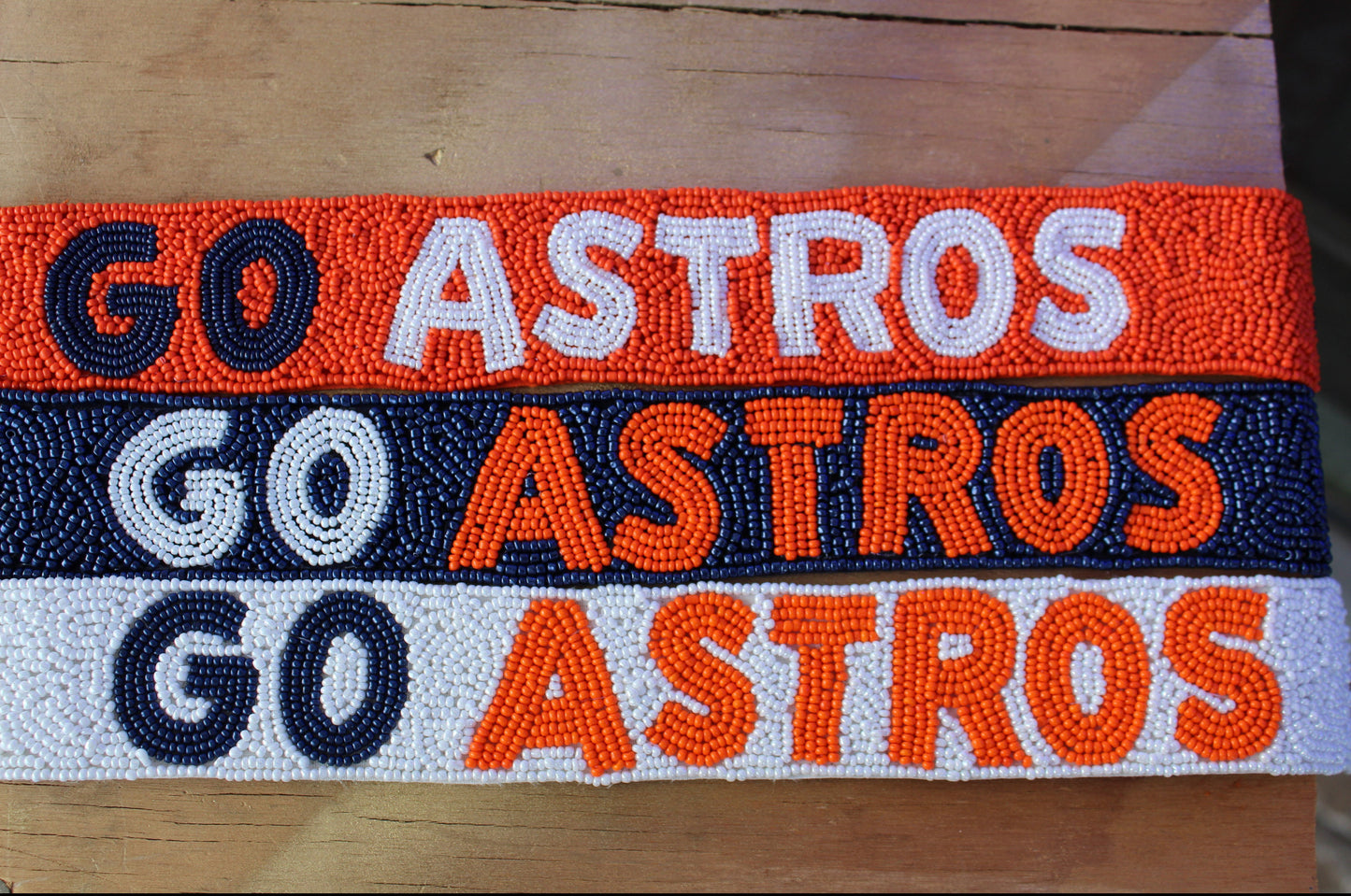 Go Astros Beaded Purse Strap